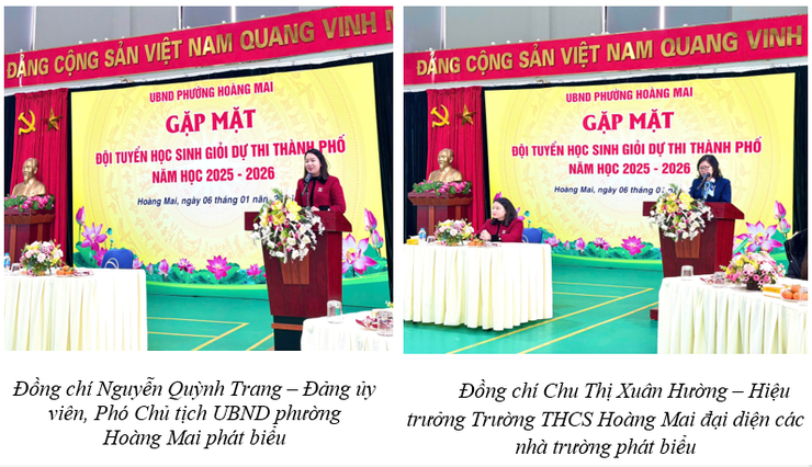 PHƯỜNG HOÀNG MAI TỔ CHỨC GẶP MẶT, ĐỘNG VIÊN 
ĐỘI TUYỂN HỌC SINH GIỎI THÀNH PHỐ CÁC MÔN VĂN HÓA LỚP 9 CẤP THCS NĂM HỌC 2025 - 2026
- Ảnh 2.