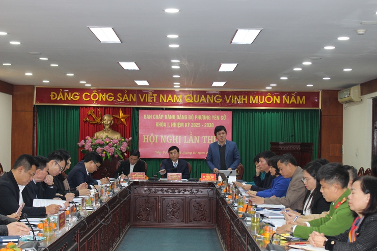 Hội nghị lần thứ 6 - Ban Chấp hành Đảng bộ phường Yên Sở khóa I, nhiệm kỳ 2025-2030- Ảnh 2.