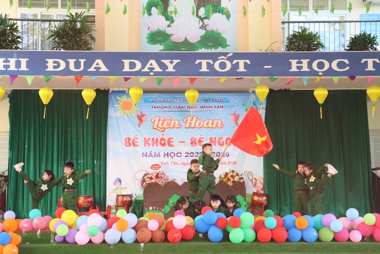 Sôi nổi Liên hoan “Bé khỏe – Bé ngoan” tại Trường Mầm non Minh Tân- Ảnh 3.