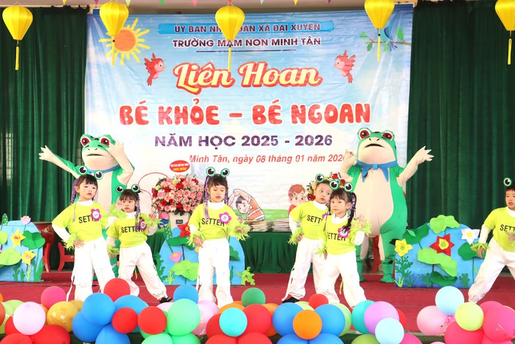 Sôi nổi Liên hoan “Bé khỏe – Bé ngoan” tại Trường Mầm non Minh Tân- Ảnh 6.