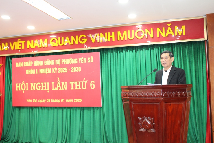Hội nghị lần thứ 6 - Ban Chấp hành Đảng bộ phường Yên Sở khóa I, nhiệm kỳ 2025-2030- Ảnh 4.