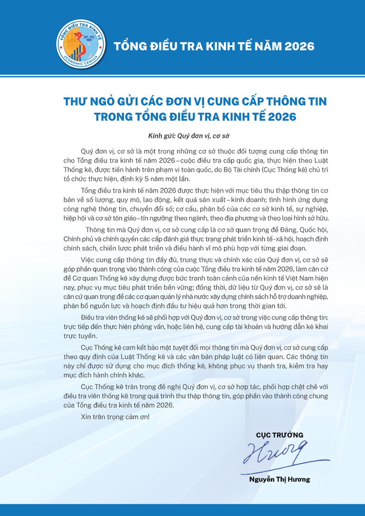 Tổng điều tra kinh tế trên phạm vi toàn quốc từ 5/1/2026- Ảnh 6.