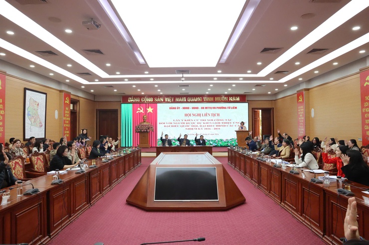 Phường Từ Liêm tổ chức hội nghị liên tịch lấy ý kiến cử tri nơi công tác đối với người dự kiến giới thiệu ứng cử Đại biểu Quốc hội và Đại biểu HĐND các cấp nhiệm kỳ 2026 - 2031- Ảnh 3.