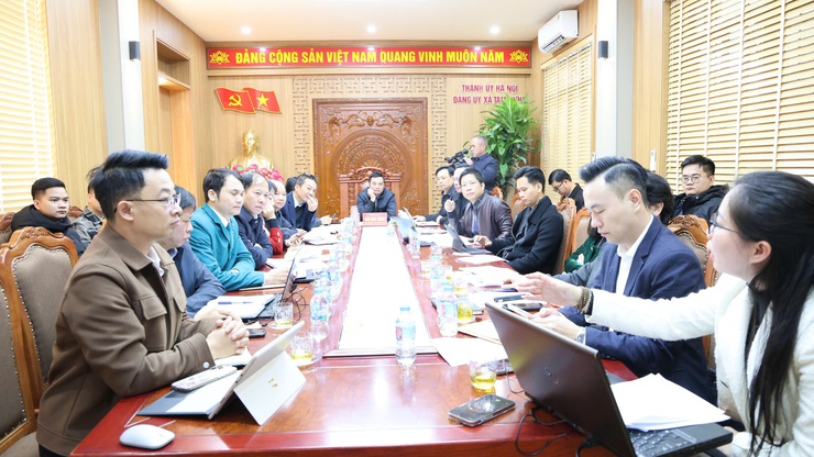 Xã Tam Hưng làm việc với tập đoàn Vingroup và các đơn vị chuyên môn- Ảnh 1.