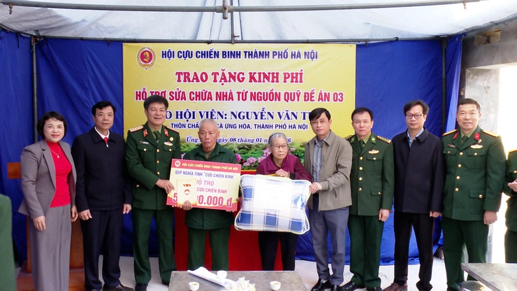 HỘI CỰU CHIẾN BINH XÃ ỨNG HÒA KHÁNH THÀNH, BÀN GIAO KINH PHÍ HỖ TRỢ SỬA NHÀ “CỰU CHIẾN BINH”- Ảnh 3.