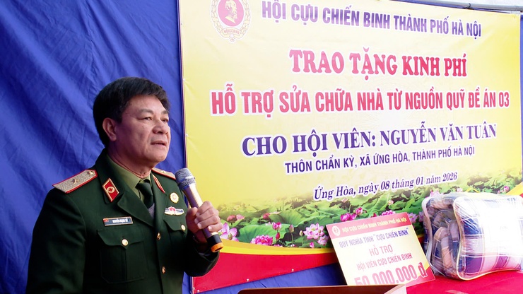 HỘI CỰU CHIẾN BINH XÃ ỨNG HÒA KHÁNH THÀNH, BÀN GIAO KINH PHÍ HỖ TRỢ SỬA NHÀ “CỰU CHIẾN BINH”- Ảnh 2.