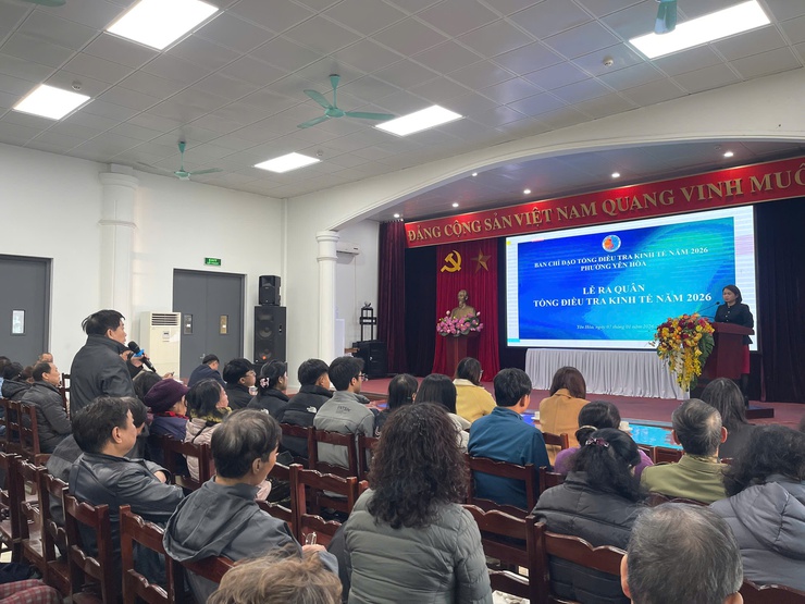 Phường Yên Hòa tổ chức Lễ ra quân Tổng điều tra kinh tế năm 2026 - Ảnh 3.