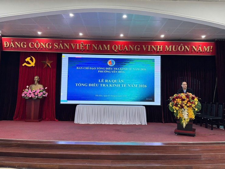 Phường Yên Hòa tổ chức Lễ ra quân Tổng điều tra kinh tế năm 2026 - Ảnh 1.