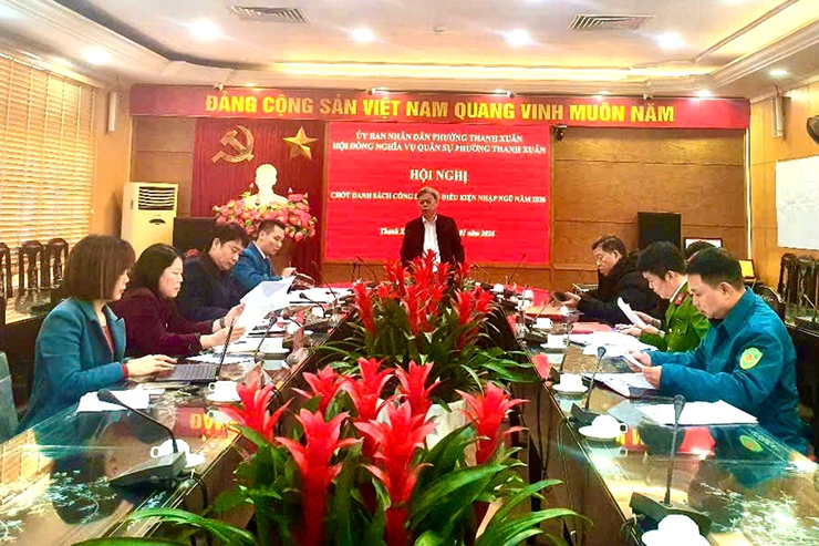 Phường Thanh Xuân chốt danh sách tuyển quân năm 2026: Đảm bảo công khai, minh bạch và đúng luật- Ảnh 2.