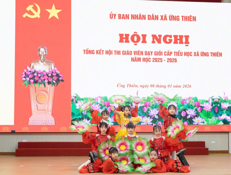 Ứng Thiên tổng kết Hội thi Giáo viên dạy giỏi cấp Tiểu học năm học 2025–2026- Ảnh 1.