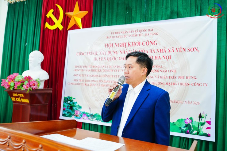 KHỞI CÔNG XÂY DỰNG NHÀ VĂN HÓA THÔN BA NHÀ, XÃ QUỐC OAI- Ảnh 4.