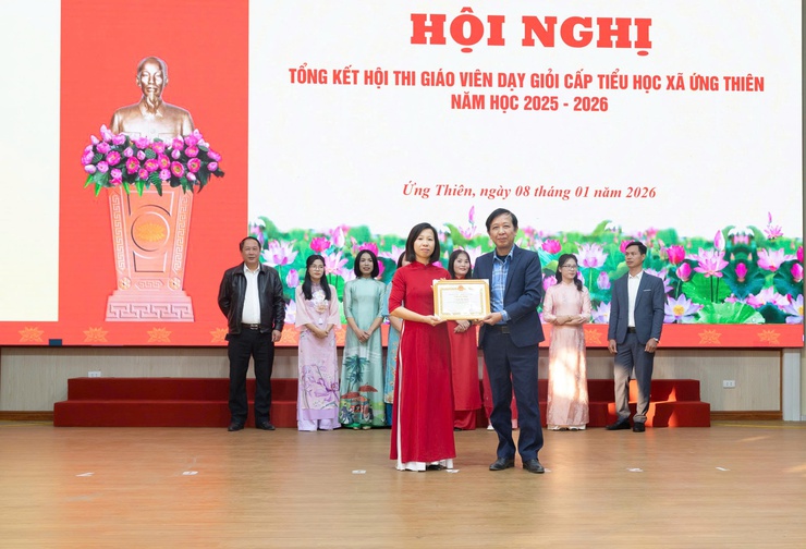 Ứng Thiên tổng kết Hội thi Giáo viên dạy giỏi cấp Tiểu học năm học 2025–2026- Ảnh 4.