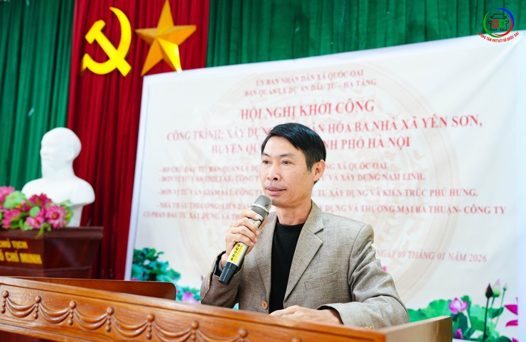 KHỞI CÔNG XÂY DỰNG NHÀ VĂN HÓA THÔN BA NHÀ, XÃ QUỐC OAI- Ảnh 3.