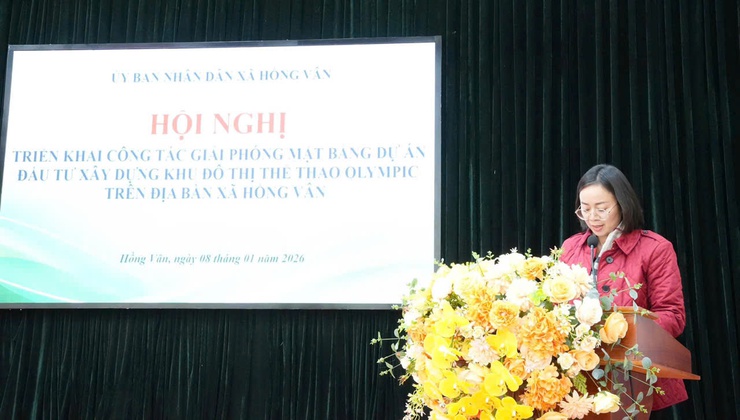 Hội nghị triển khai công tác giải phóng mặt bằng xây dựng khu đô thị thể thao Olympic trên địa bàn xã Hồng Vân - Ảnh 5.