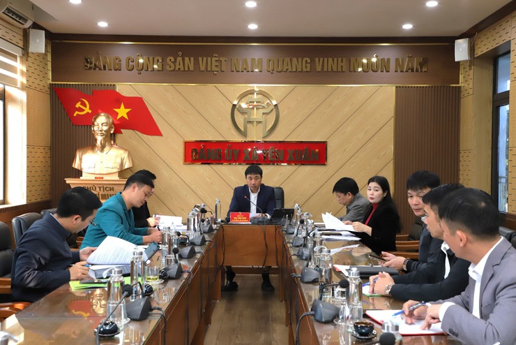 Thường trực Đảng uỷ xã Yên Xuân làm việc tới các cơ quan, đơn vị thống nhất một số nhiệm vụ trọng tâm trong thời gian tới- Ảnh 1.