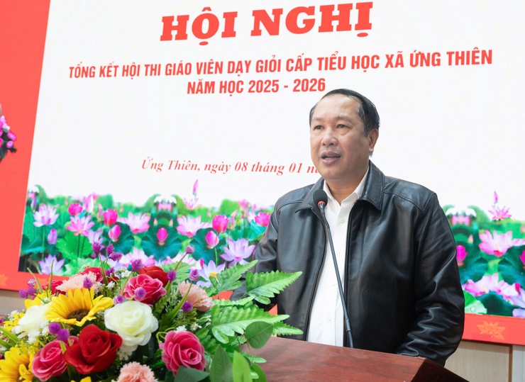 Ứng Thiên tổng kết Hội thi Giáo viên dạy giỏi cấp Tiểu học năm học 2025–2026- Ảnh 6.