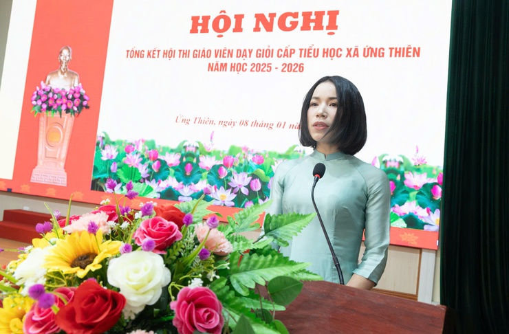 Ứng Thiên tổng kết Hội thi Giáo viên dạy giỏi cấp Tiểu học năm học 2025–2026- Ảnh 2.