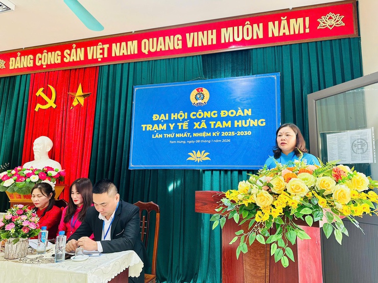 CÔNG ĐOÀN CƠ SỞ TRẠM Y TẾ XÃ TAM HƯNG TỔ CHỨC THÀNH CÔNG ĐẠI HỘI LẦN THỨ I, NHIỆM KỲ 2025 – 2030- Ảnh 1.
