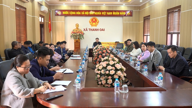 Xã Thanh Oai tham dự Hội nghị phổ biến pháp luật về bầu cử- Ảnh 1.