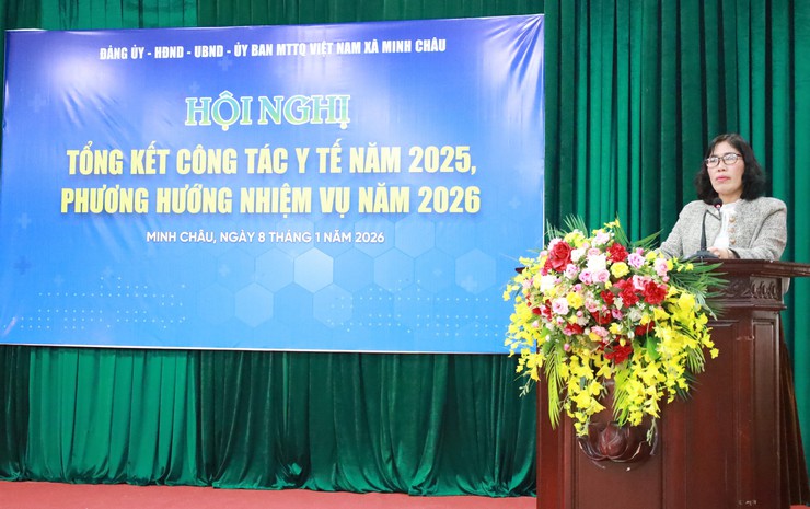 Xã Minh Châu tổng kết công tác y tế năm 2025, triển khai phương hướng, nhiệm vụ năm 2026- Ảnh 1.