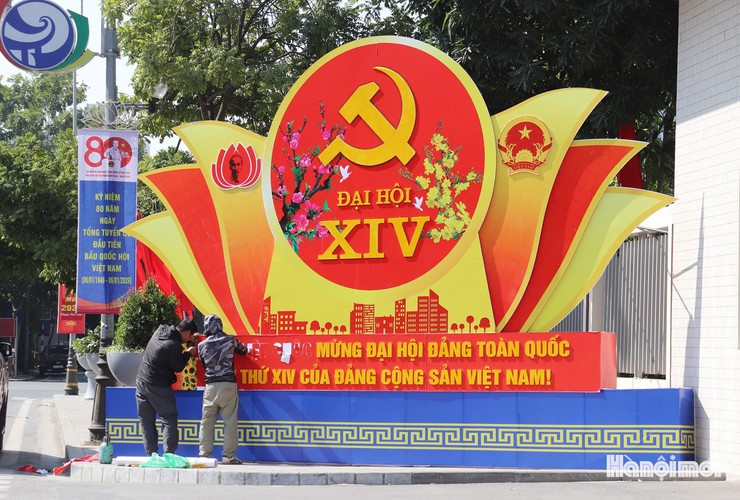Những hình ảnh Hà Nội tưng bừng  sẵn sàng cho Đại hội XIV của Đảng- Ảnh 3.