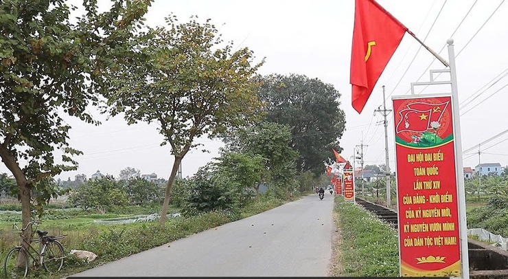 Xã Quảng Bị trang trí cổ động trực quan rực rỡ chào mừng Đại hội đại biểu toàn quốc lần thứ XIV của Đảng- Ảnh 5.