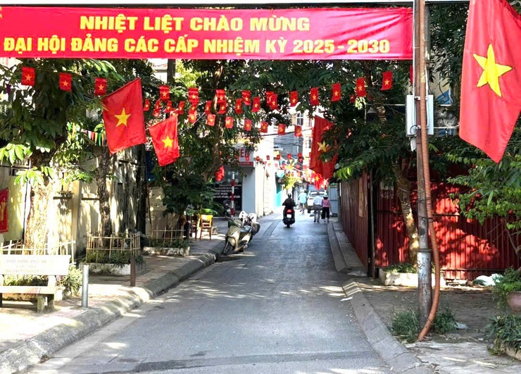 ĐỊA BÀN DÂN CƯ PHƯỜNG GIẢNG VÕ RỰC RỠ CỜ HOA ĐÓN NĂM MỚI 2026 VÀ CHÀO MỪNG ĐẠI HỘI XIV CỦA ĐẢNG- Ảnh 5.