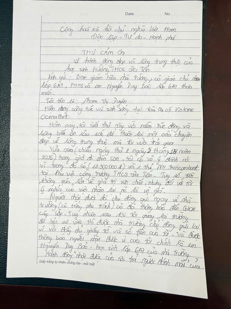 Lòng trung thực – "Kim chỉ nam" từ môi trường giáo dục nhân văn của Trường THCS Đa Tốn- Ảnh 1.