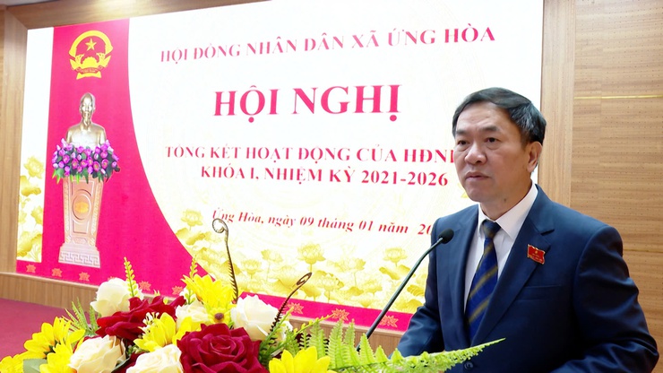 HĐND XÃ ỨNG HOÀ TỔNG KẾT HOẠT ĐỘNG KHOÁ I, NHIỆM KỲ 2021-2026- Ảnh 5.