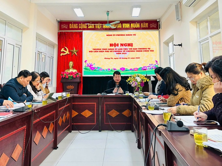 Thường trực Đảng ủy làm việc với Ủy ban Mặt trận Tổ quốc và các đoàn thể chính trị - xã hội phường về kế hoạch công tác năm 2026- Ảnh 3.