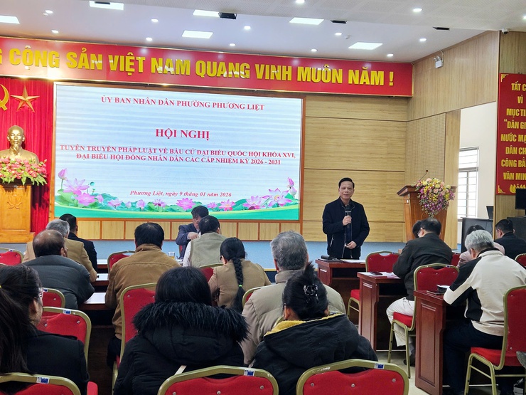 Phường Phương Liệt tổ chức Hội nghị tuyên truyền pháp luật về bầu cử đại biểu Quốc hội khóa XVI và đại biểu HĐND các cấp, nhiệm kỳ 2026-2031- Ảnh 3.