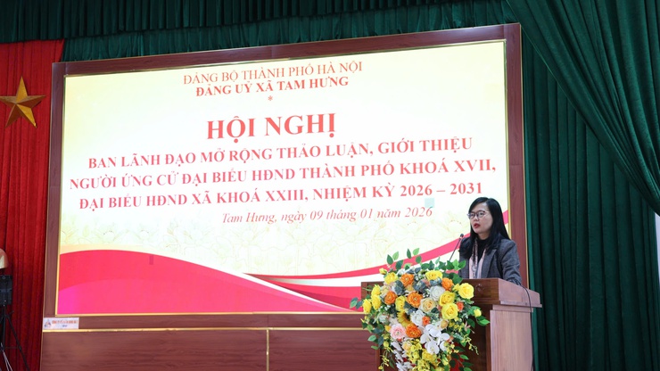 Đảng ủy xã Tam Hưng tổ chức hội nghị giới thiệu người ứng cử đại biểu HĐND Thành phố và đại biểu HĐND xã nhiệm kỳ 2026-2031- Ảnh 1.
