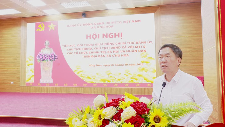 ỨNG HÒA TỔ CHỨC HỘI NGHỊ TIẾP XÚC, ĐỐI THOẠI VỚI MTTQ, CÁC TỔ CHỨC CHÍNH TRỊ - XÃ HỘI VÀ NHÂN DÂN - Ảnh 1.