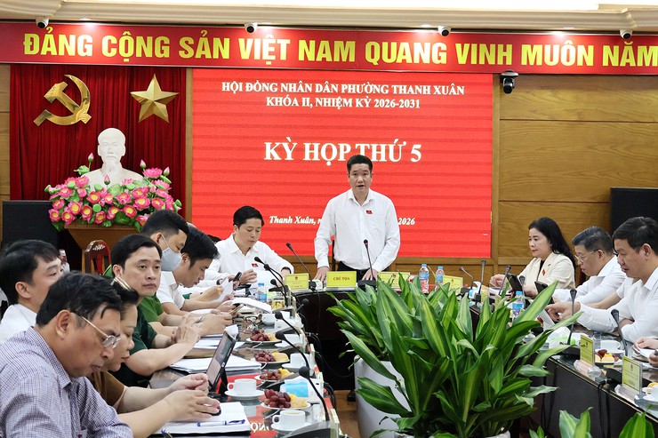 HĐND phường Thanh Xuân thông qua 2 nghị quyết quan trọng tại kỳ họp thứ 5 - Ảnh 3.