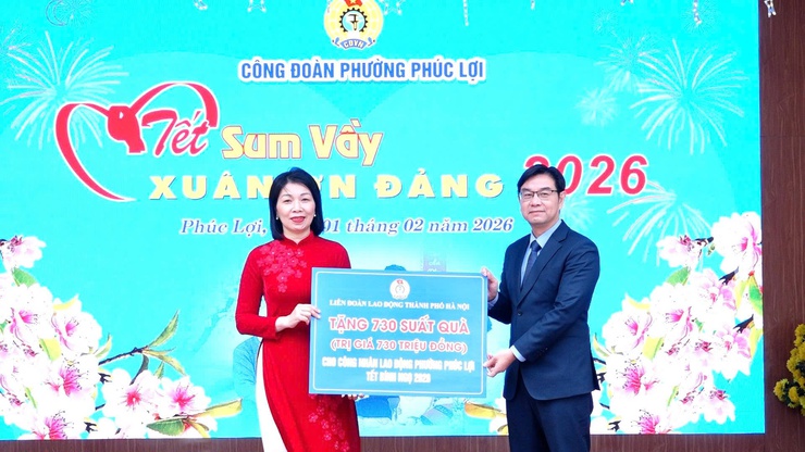 Công đoàn phường Phúc Lợi tổ chức Chương trình “Tết sum vầy – Xuân ơn Đảng” năm 2026”: Lan tỏa yêu thương, gắn kết đoàn viên- Ảnh 1.