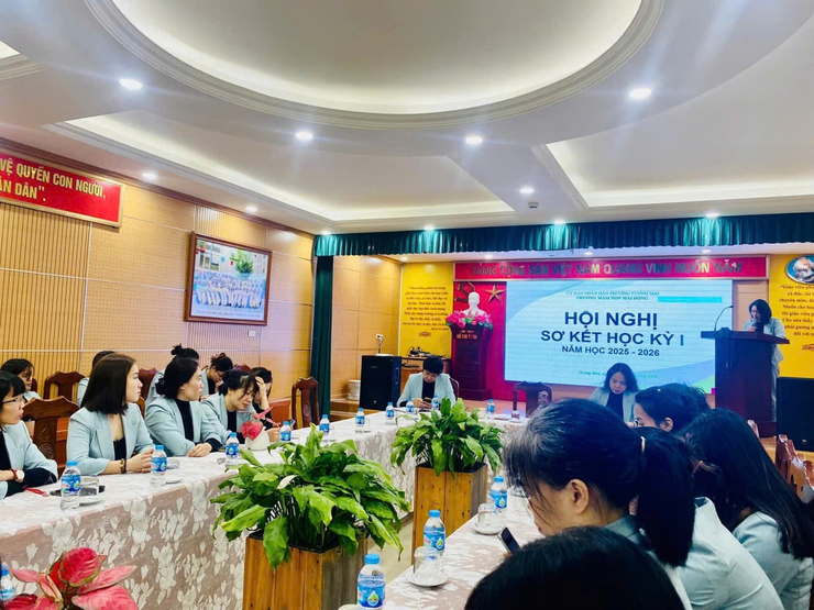 TRƯỜNG MẦM NON MAI ĐỘNG TỔ CHỨC HỘI NGHỊ SƠ KẾT HỌC KỲ I NĂM HỌC 2025 - 2026- Ảnh 1.