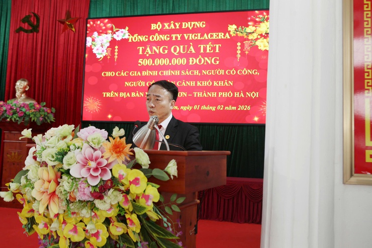 ĐỒNG CHÍ TRẦN HỒNG MINH – ỦY VIÊN BCH TƯ ĐẢNG, BÍ THƯ ĐẢNG ỦY, BỘ TRƯỞNG BXD CÙNG TỔNG CÔNG TY VIGLACERA THĂM VÀ TẶNG QUÀ TẾT NGUYÊN ĐÁN BÍNH NGỌ NĂM 2026 TẠI XÃ PHÚC SƠN, THÀNH PHỐ HÀ NỘI- Ảnh 3.