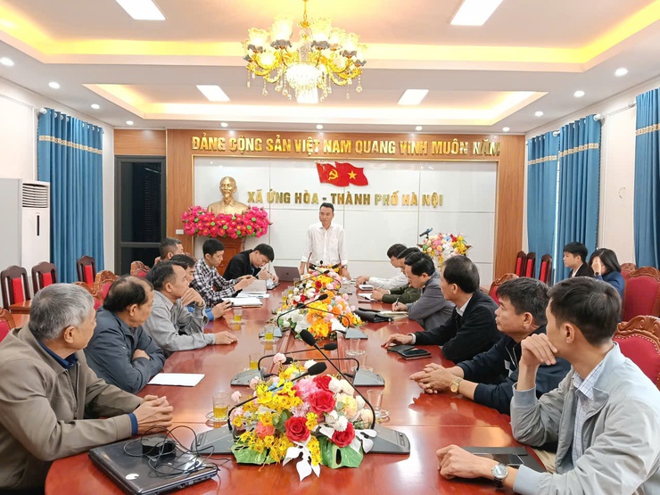 UBND XÃ TỔ CHỨC HỘI NGHỊ KIỂM ĐIỂM TIẾN ĐỘ GPMB DỰ ÁN NÂNG CẤP TỈNH LỘ 428- Ảnh 2.