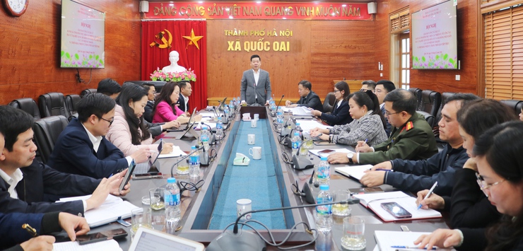 Xã Quốc Oai triển khai đồng bộ, đúng tiến độ công tác chuẩn bị bầu cử Đại biểu Quốc hội khóa XVI và HĐND các cấp- Ảnh 1.