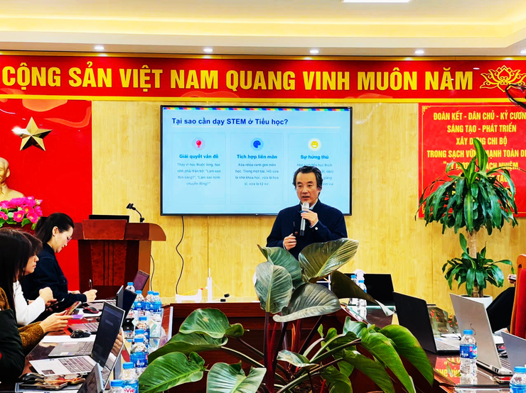 Trường Tiểu học Hoàng Liệt đổi mới phương pháp giáo dục thông qua STEM, góp phần tạo động lực và phát triển năng lực giáo viên tiểu học- Ảnh 1.