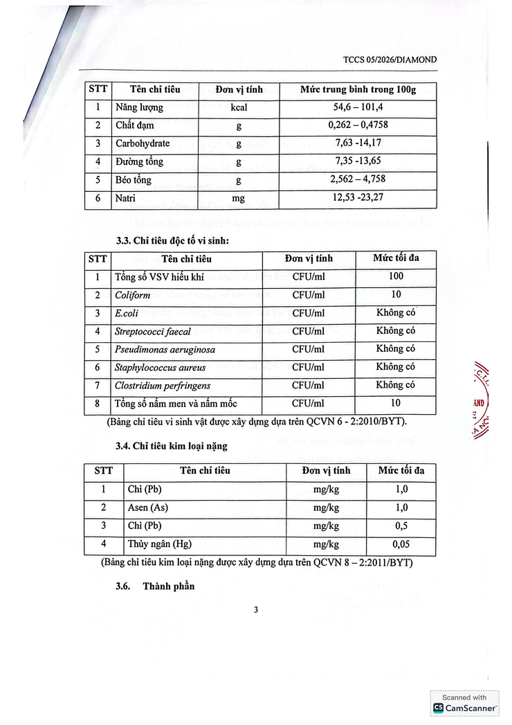 Bản tự công bố sản phẩm Chè dừa dầm- Ảnh 11.