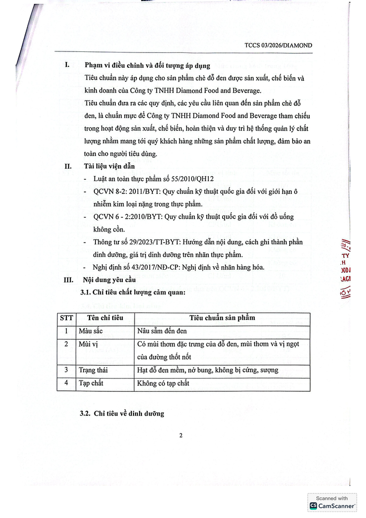 Bản tự công bố sản phẩm Chè đỗ đen- Ảnh 12.