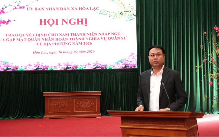 XÃ HÒA LẠC PHÁT LỆNH GỌI CÔNG DÂN NHẬP NGŨ NĂM 2026 VÀ GẶP MẶT QUÂN NHÂN XUẤT NGŨ- Ảnh 4.