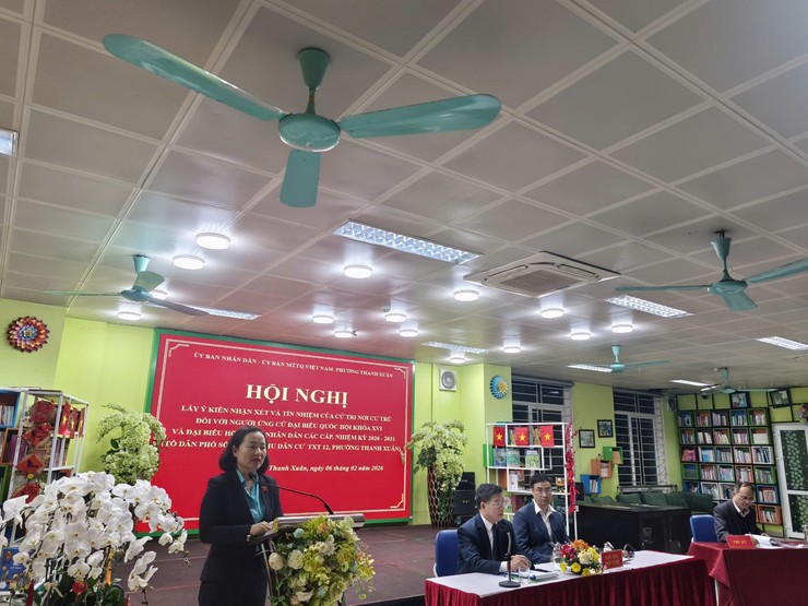 Phường Thanh Xuân hoàn thành tổ chức hội nghị lấy ý kiến cử tri nơi cư trú đối với người được giới thiệu ứng cử đại biểu Quốc hội và đại biểu HĐND các cấp nhiệm kỳ 2026-2031- Ảnh 4.