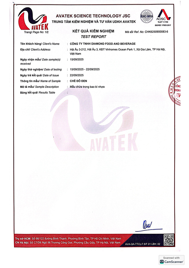 Bản tự công bố sản phẩm Chè đỗ đen- Ảnh 4.