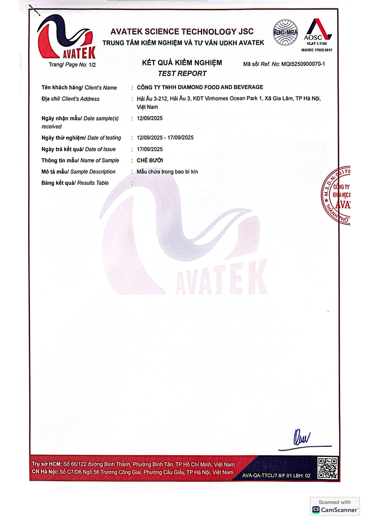 Bản tự công bố sản phẩm Chè bưởi- Ảnh 6.