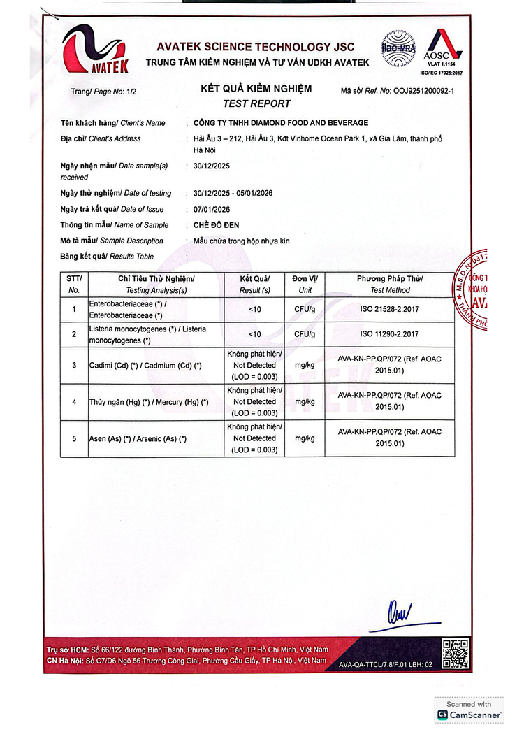 Bản tự công bố sản phẩm Chè đỗ đen- Ảnh 8.