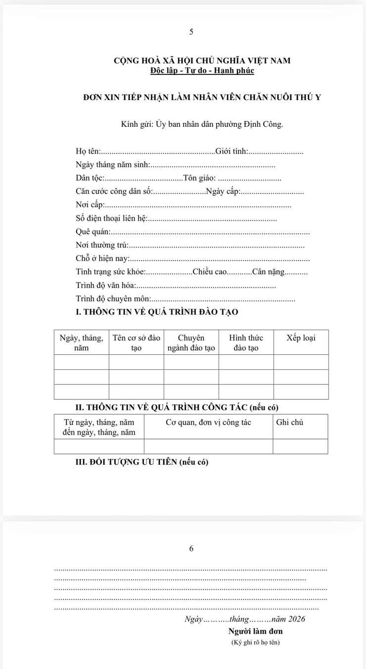 Tuyển chọn nhân viên chăn nuôi thú y phường Định Công- Ảnh 5.