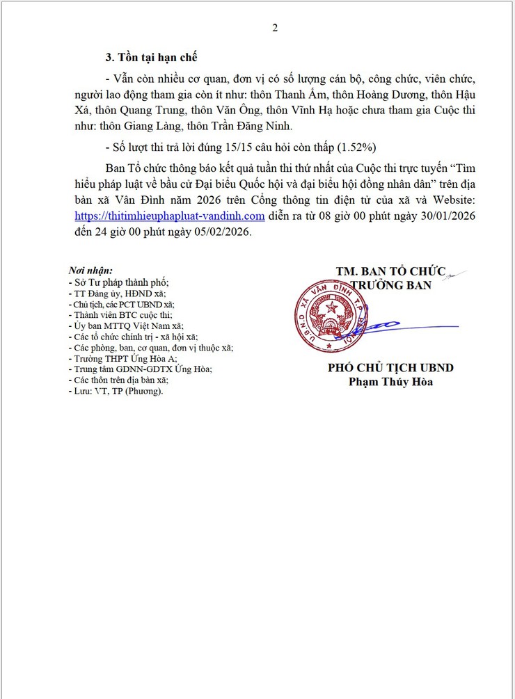 Thông báo kết quả tuần thi thứ nhất Cuộc thi trực tuyến- Ảnh 2.