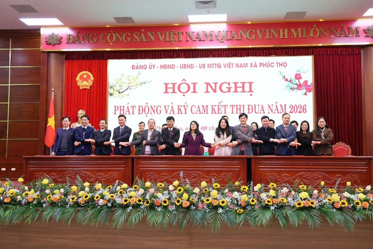 Phúc Thọ: Khí thế mới từ Hội nghị phát động và ký cam kết thi đua năm 2026- Ảnh 10.